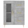 Stylish Highboard Concrete Grey - 69.5x34x180 cm | HipoMarket