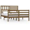 Honey Brown King Size Bed Frame 150x200 cm - Solid Wood