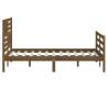 Honey Brown King Size Bed Frame 150x200 cm - Solid Wood