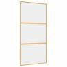 Sliding Door Gold - 102.5x205 cm Clear ESG Glass & Aluminium