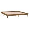 LED Bed Frame Honey Brown 120x200 cm - Solid Wood Elegance