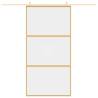 Sliding Door Gold - 102.5x205 cm Clear ESG Glass & Aluminium