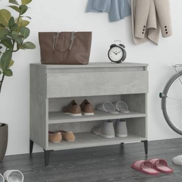 Shoe Cabinet Concrete Grey 70x36x60 cm - Stylish Storage Solution