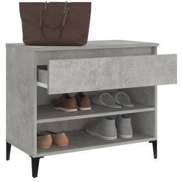 Shoe Cabinet Concrete Grey 70x36x60 cm - Stylish Storage Solution