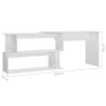 High Gloss White Corner Desk – Stylish & Functional