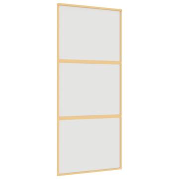 Sliding Door Gold 90x205 cm - Frosted ESG Glass & Aluminium