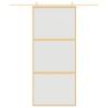 Sliding Door Gold 90x205 cm - Frosted ESG Glass & Aluminium