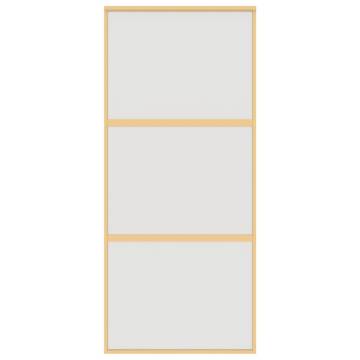 Sliding Door Gold 90x205 cm - Frosted ESG Glass & Aluminium