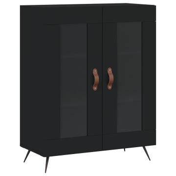 Elegant Highboard in Black - 69.5x34x180 cm Engineered Wood