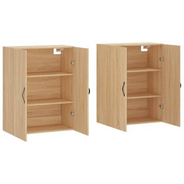 Wall Mounted Cabinets 2 pcs Sonoma Oak - Stylish Storage Solution