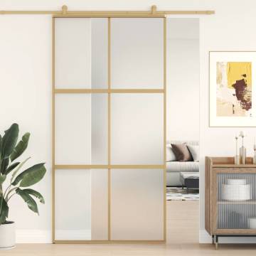 Sliding Door Gold 102.5x205 cm - Frosted Glass & Aluminium