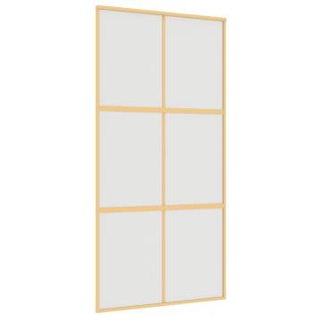 Sliding Door Gold 102.5x205 cm - Frosted Glass & Aluminium