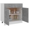 Drawer Bottom Cabinet in Concrete Grey - 80x46x81.5 cm