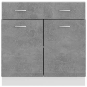 Drawer Bottom Cabinet in Concrete Grey - 80x46x81.5 cm