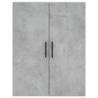 Stylish Highboard in Concrete Grey - 69.5x34x180 cm