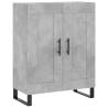 Stylish Highboard in Concrete Grey - 69.5x34x180 cm