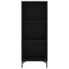 Elegant Highboard Black - 34.5x34x180 cm Engineered Wood