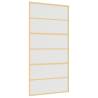 Sliding Door Gold 102.5x205 cm - Frosted Glass & Aluminium