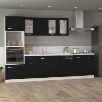 Drawer Bottom Cabinet Black - 80x46x81.5 cm Engineered Wood