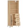 Elegant Highboard Sonoma Oak - Stylish Storage Solution | HipoMarket