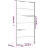 Sliding Door Gold 102.5x205 cm - Frosted Glass & Aluminium