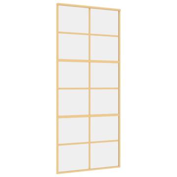 Sliding Door Gold 90x205 cm – Clear ESG Glass & Aluminium