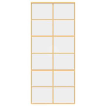 Sliding Door Gold 90x205 cm – Clear ESG Glass & Aluminium