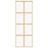 Sliding Door Gold 76x205 cm - Clear ESG Glass & Aluminium