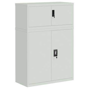 File Cabinet Light Grey 90x40x130 cm Steel | Hipomarket