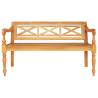 Batavia Bench - 123 cm Solid Mahogany Wood in Light Brown