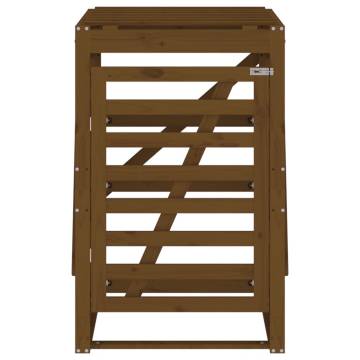 Wheelie Bin Storage Honey Brown - Solid Pine 84x90x128.5 cm