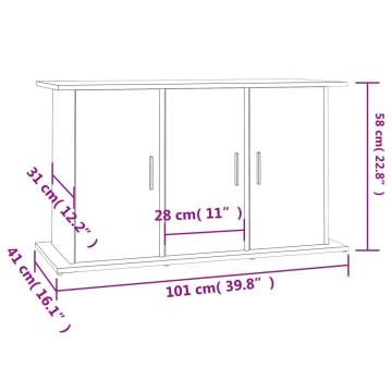 Aquarium Stand Black 101x41x58 cm | Stable Engineered Wood