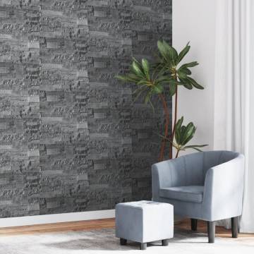 3D Stone Look Black Wallpaper - Stylish Home Design | HipoMarket