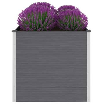 Garden Raised Bed WPC 100x100x91 cm Grey - Durable & Stylish