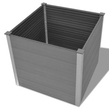 Garden Raised Bed WPC 100x100x91 cm Grey - Durable & Stylish