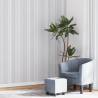 3D Strip Pattern Grey Wallpaper | Elevate Your Home Design