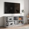 Stylish Concrete Grey TV Cabinet - 102x35.5x47.5 cm