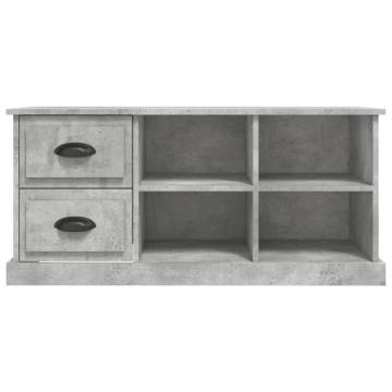 Stylish Concrete Grey TV Cabinet - 102x35.5x47.5 cm