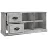 Stylish Concrete Grey TV Cabinet - 102x35.5x47.5 cm