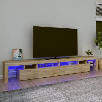 TV Cabinet with LED Lights - Sonoma Oak | Stylish & Functional