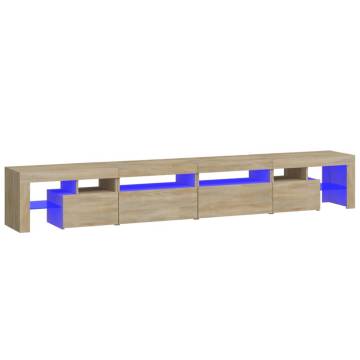 TV Cabinet with LED Lights - Sonoma Oak | Stylish & Functional