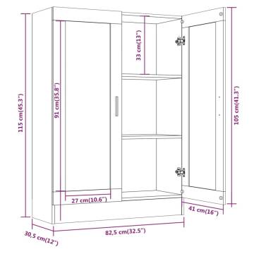 Vitrine Cabinet Smoked Oak - Stylish & Practical Storage