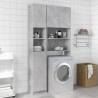 Washing Machine Cabinet Set Concrete Grey Engineered Wood Colour concrete grey Size 96 x 25.5 x 190cm Number of 1 