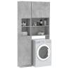 Washing Machine Cabinet Set - Concrete Grey Engineered Wood