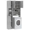 Washing Machine Cabinet Set - Concrete Grey Engineered Wood