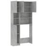 Washing Machine Cabinet Set - Concrete Grey Engineered Wood