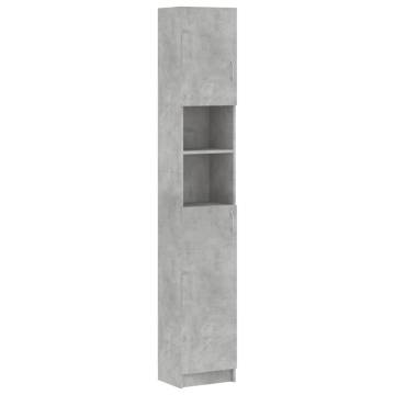 Washing Machine Cabinet Set - Concrete Grey Engineered Wood