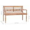 Batavia Bench 120 cm White Wash Solid Teak | HipoMarket UK