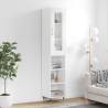 Highboard High Gloss White 34.5x34x180 cm Engineered Wood Colour high gloss white Quantity in Package 1 Model 3 shelves 