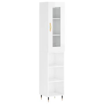 Highboard High Gloss White - Stylish Storage Solution | HipoMarket